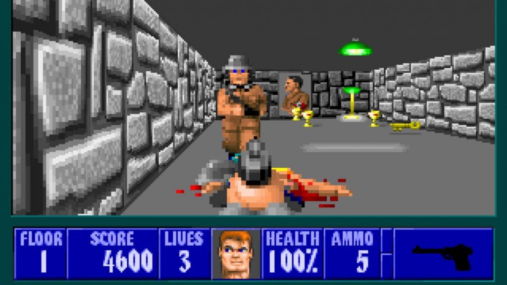 Атака противников в Wolfenstein 3D