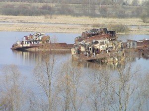 Затонувшие судна в реке Припять